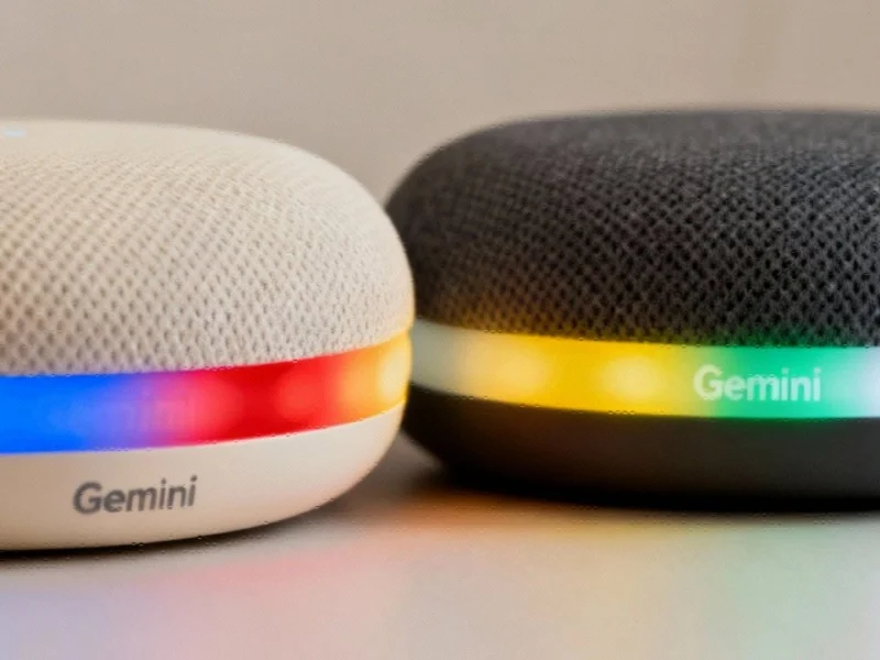 Google Nest Speakers Display Gemini Color Palette Signaling AI Evolution - Professional coverage